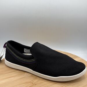 Vionic Beach Marshall Slip On Sneaker Black Canvas Comfort Arch Women 10 NWT